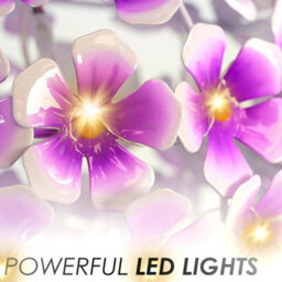Geezy Solar Powered Flower Ball Light Hanging Garden Decor Outdoor Waterproof Ornament - thumbnail 4