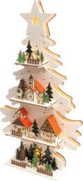 Netagon Christmas Battery Powered Wooden Light Up Christmas Tree Ornament - thumbnail 3