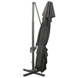 Berkfield Cantilever Umbrella With Double Top Anthracite 400X300 Cm - thumbnail 4