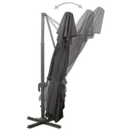 Berkfield Cantilever Umbrella With Double Top Anthracite 400X300 Cm - thumbnail 5