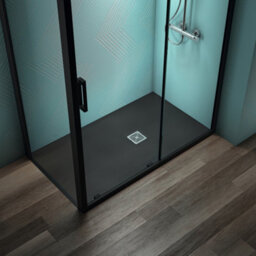 Ideal Standard Ultra Flat S+ Shower Tray 30mm 1400 X 800mm In Jet Black Including Waste - thumbnail 1