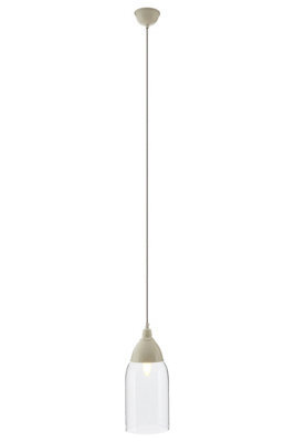 Orsina White Glass And Iron Pendant Light, Adjustable Scandi Ceiling Light With Glass Shade, Slim Modern Pendant - image 1
