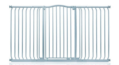 Safetots Extra Tall Curved Top Safety Gate, 161Cm - 170Cm, Matt Grey, Extra Tall 100Cm In Height, Pressure Fit Stair Gate - image 1