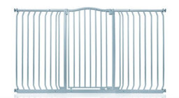 Safetots Extra Tall Curved Top Safety Gate, 161Cm - 170Cm, Matt Grey, Extra Tall 100Cm In Height, Pressure Fit Stair Gate - thumbnail 1