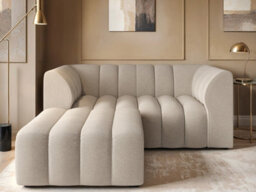 Solace+Co Halle 2 Seater With Footstool Beige Chenille - thumbnail 2