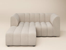 Solace+Co Halle 2 Seater With Footstool Beige Chenille - thumbnail 4