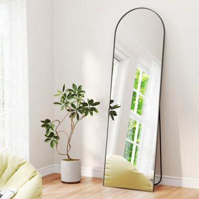Levede 165X60Cm Full Length Mirror Black Metal Frame Floor Standing Wall Mounted - image 1