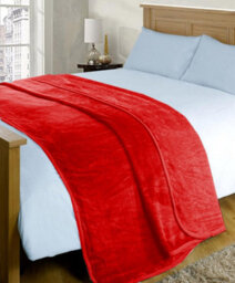 Casabella Deluxe Soft Faux Fur Mink Fleece Throw Blanket