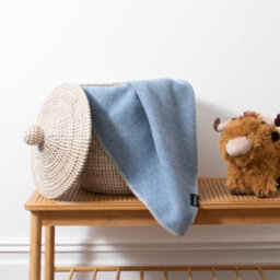 Native Natural Soft Blue Pure Wool Baby Blanket - thumbnail 1