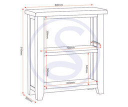 Seconique Windsor Low Bookcase With Real Natural Oak Fully Assembled - thumbnail 4