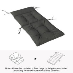Outsunny Garden Chair Cushions Set Of 4, Waterproof Seat Pads, Dark Grey - thumbnail 7