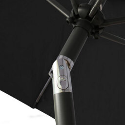 VRUC Outdoor Patio Garden Parasol Sun Shade Umbrella With Crank Handle & Tilt 2.7M Black - thumbnail 6