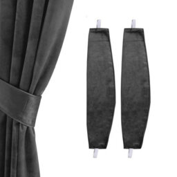 Oxford Homeware Eyelet Velvet Curtains Charcoal Fully Lined Blackout Thermal Insulated Eyelet Curtains Pair (W)117Cm X (L)137Cm - thumbnail 5