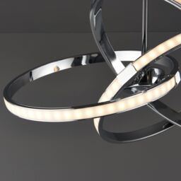 Colours Endor Modern Acrylic & Aluminium Chrome Effect 3 Lamp Led Ceiling Light - thumbnail 3