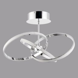 Colours Endor Modern Acrylic & Aluminium Chrome Effect 3 Lamp Led Ceiling Light - thumbnail 6