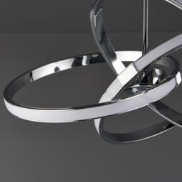 Colours Endor Modern Acrylic & Aluminium Chrome Effect 3 Lamp Led Ceiling Light - thumbnail 4
