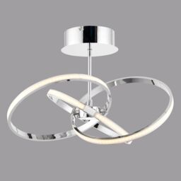 Colours Endor Modern Acrylic & Aluminium Chrome Effect 3 Lamp Led Ceiling Light - thumbnail 5