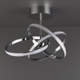 Colours Endor Modern Acrylic & Aluminium Chrome Effect 3 Lamp Led Ceiling Light - thumbnail 2