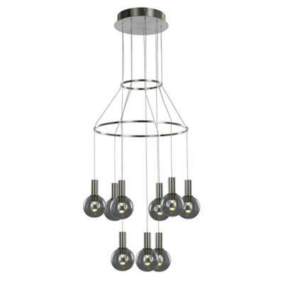 Luminosa Lighting Luminosa Modern Led Hanging Pendant Satin, Warm White 3000K 1890Lm Dimmable