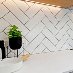 Top Ceramics White Flat Satin/matt Metro Ceramic Wall Tile (L)300mm X (W)100mm Each Box 0.96Sqm-32 Tiles