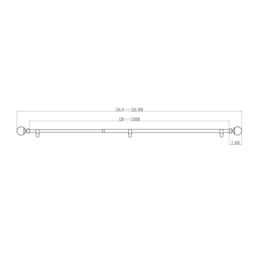 GoodHome Elasa Satin Brass Effect Extendable Ball Single Curtain Pole Set, (L)1200mm-2100mm (Dia)19mm - thumbnail 9