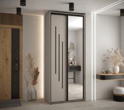 Arte Elegant Dakota Ix Sliding Door Wardrobe 1200mm - Space-Saving Storage With Mirrored Door, Hanging Rails, Shelves H2350mm D600mm - thumbnail 2