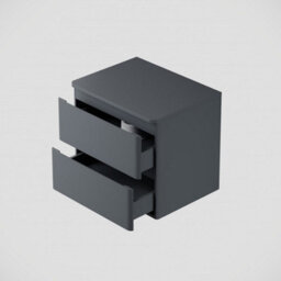 Affine Bathroom Cloakroom Vanity Unit 600mm Wall Hung Cabinet Drawer Anthracite Grey - thumbnail 4