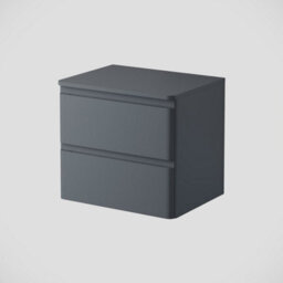 Affine Bathroom Cloakroom Vanity Unit 600mm Wall Hung Cabinet Drawer Anthracite Grey - thumbnail 3