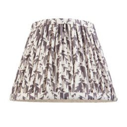 Loops Set Of 2 Elegant Handcrafted 20Cm Tapered Cylinder Lamp Shades In Pearl Grey Fabric - thumbnail 5