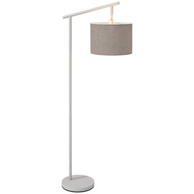 Wyld Haus Moneel Metal Grey Adjustable Floor Lamp With Rotating Cream Shade Led Bulb - image 1