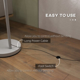 Wyld Haus Moneel Metal Grey Adjustable Floor Lamp With Rotating Cream Shade Led Bulb - thumbnail 6