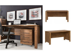 Impact Furniture Large Desk Wide Top Home Office Study Computer Desk 160Cm Medium Oak Effect Country Modern Gent - thumbnail 5