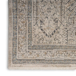 Ivory Grey Traditional Abstract Rug Easy To Clean Dining Room-76Cm X 137Cm - thumbnail 6