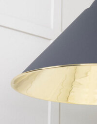 From the Anvil Smooth Brass Hockley Pendant In Slate - thumbnail 6
