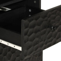 Berkfield Bathroom Cabinet Black 38X33X160 Cm Solid Wood Mango - thumbnail 8