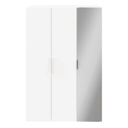 GoodHome Atomia Freestanding Matt White Chipboard Mirrored Triple Wardrobe (H)2250mm (W)1000mm (D)580mm - thumbnail 2
