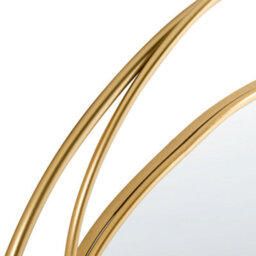 Beliani Wall Mirror Courcy 50 Cm 54 Cm Metal Gold - thumbnail 5