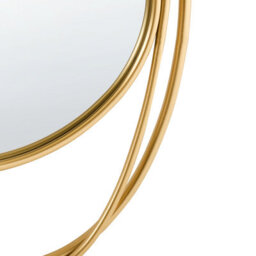 Beliani Wall Mirror Courcy 50 Cm 54 Cm Metal Gold - thumbnail 6