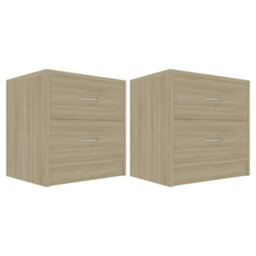 Vidaxl Bedside Cabinets 2 Pcs Sonoma Oak 40X30X40 Cm Engineered Wood - thumbnail 2