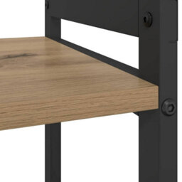 Berkfield Bookcase Artisan Oak 80 X 30 X 48.5 Cm Engineered Wood - thumbnail 8