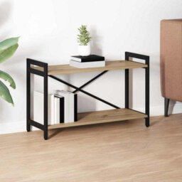 Berkfield Bookcase Artisan Oak 80 X 30 X 48.5 Cm Engineered Wood - thumbnail 1