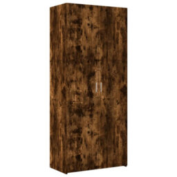 Berkfield Storage Cabinet Smoked Oak 80X42.5X225 Cm Engineered Wood - thumbnail 6