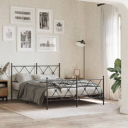 Berkfield Metal Headboard Black 137Cm - thumbnail 3