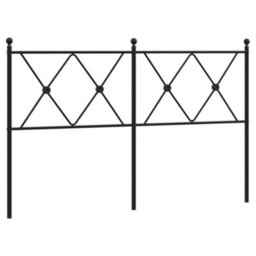 Berkfield Metal Headboard Black 137Cm - thumbnail 2