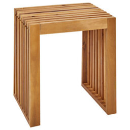 Wyld And Coco Acacia Garden Stools Set Of 2 - Light Wood, Modern Rustic Outdoor/indoor Seating - thumbnail 4