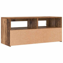 Walplus Tv Cabinet With Led Lights Old Wood 90X35X40 Cm Engineered Wood - thumbnail 9