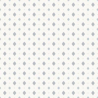 Galerie Just 4 Kids 2 Blue Beige Diamond Motif Smooth Wallpaper - image 1