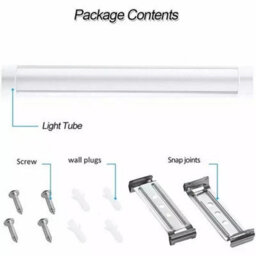 4Ft Led Ceiling Lamp Office Strip Lights Shop Garage Batten Tube Light 6500K - thumbnail 2