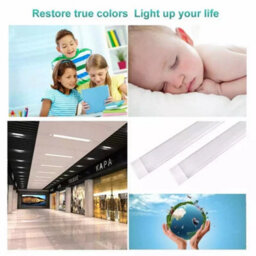 4Ft Led Ceiling Lamp Office Strip Lights Shop Garage Batten Tube Light 6500K - thumbnail 4