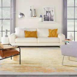 Grey Gold Handmade Wool Luxurious Modern Abstract Easy To Clean Living Room And Bedroom-114Cm X 175Cm - thumbnail 2
